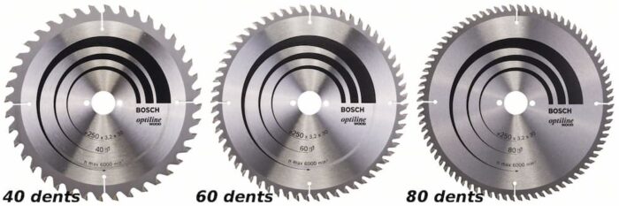 Les différentes lames des scies circulaires Bosch